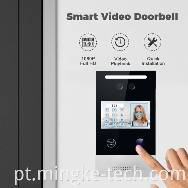 Sistema de intercomunicador IP de boa qualidade Sistema de intercomunicador IP Monitor Indoor Android Villa Entrance Gate Video Doorbell